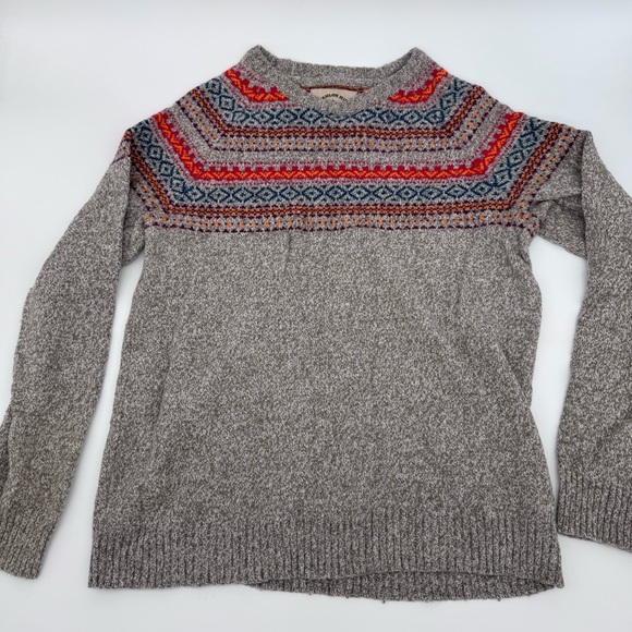 O’Hanlon Mills Sweaters - O’Hanlon Mills Fair Isle Sweater Wool Blend Nordic Knit Gray Women’s M